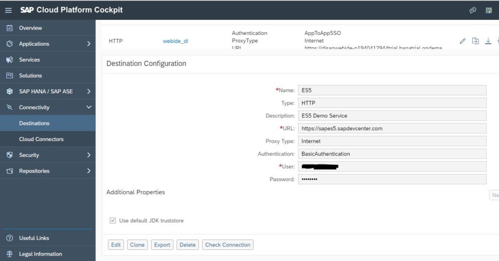 sap web ide destination configuration, sap cloud platform destination service, creating destination in SAP Cloud platform, configuring destinations in SAP cloud platform account, creating a destination for the Northwind Odata Services, how to connect sap web ide to gateway system, sap cloud platform destinations