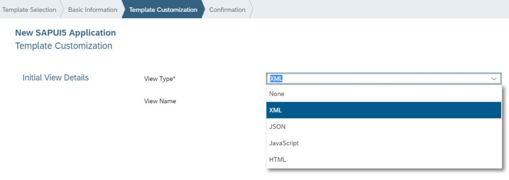 SAPUI5 view types