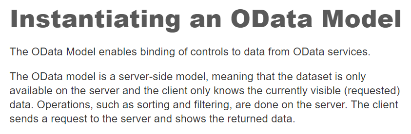 OData Model definition