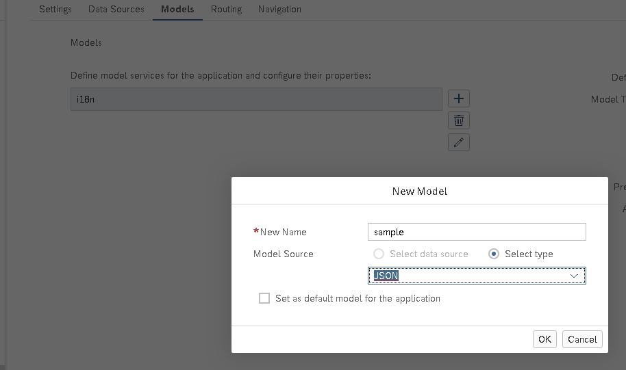 sapui5 define json model in manifest