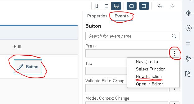 adding function to button press event in sapui5