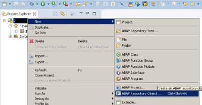 How to create package in ABAP on Eclipse