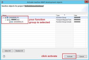 ABAP in Eclipse Create Function Group and Function Module