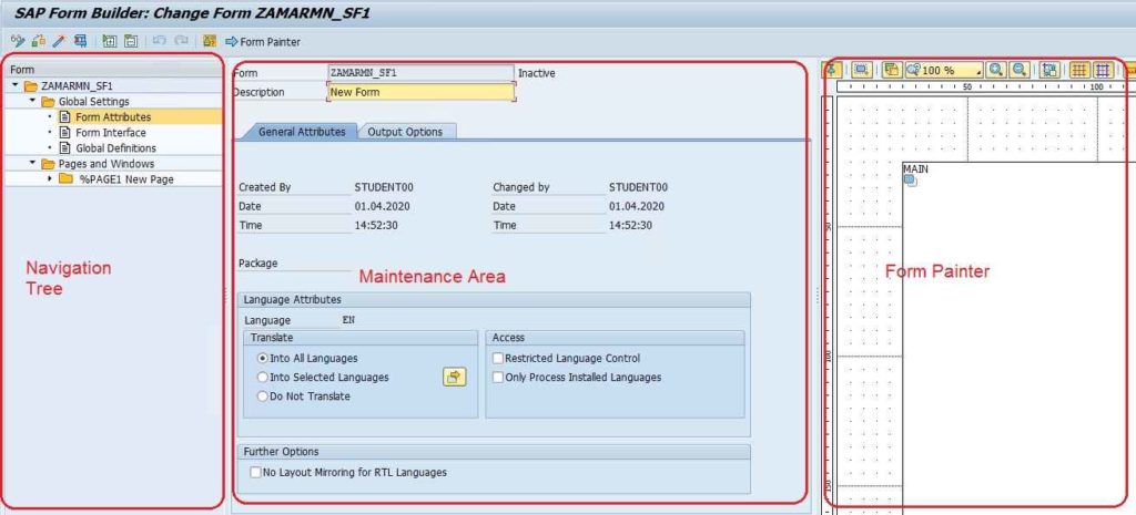 SAP Smart Form Form Builder