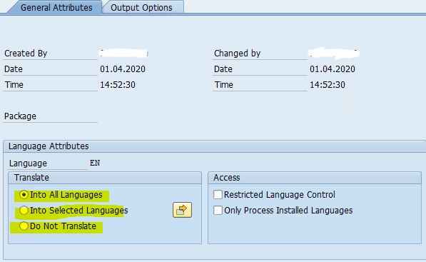 SAP SmartForm Form Attribute