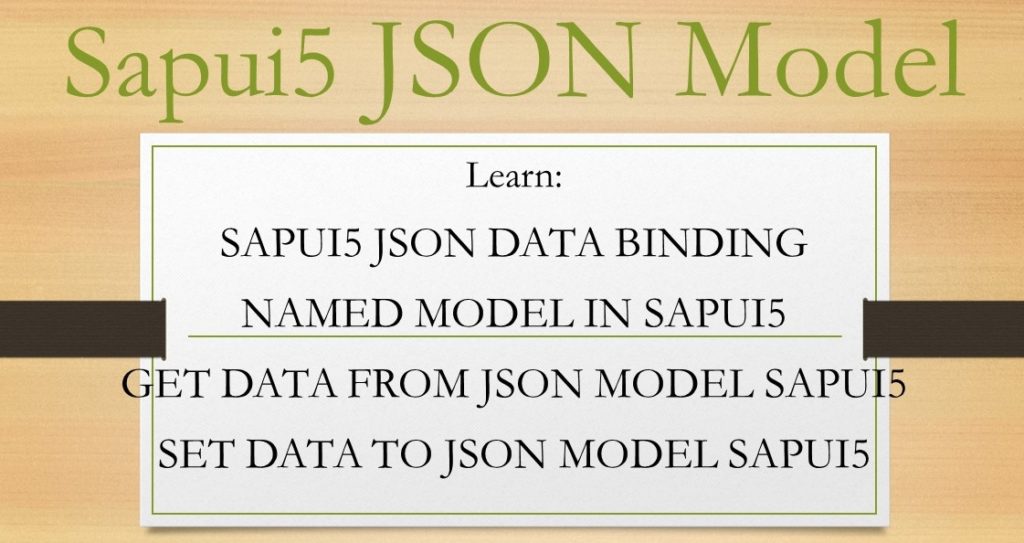 Sapui5 JSON Model