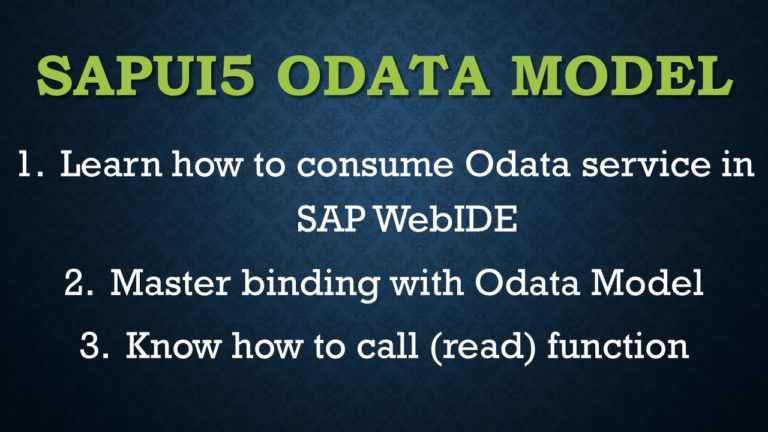 Sapui5 Odata Model example