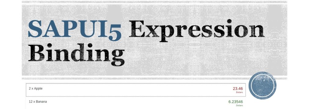 sapui5 expression binding example