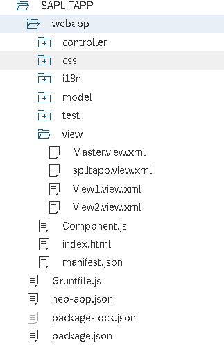 SAPUI5 SplitApp example