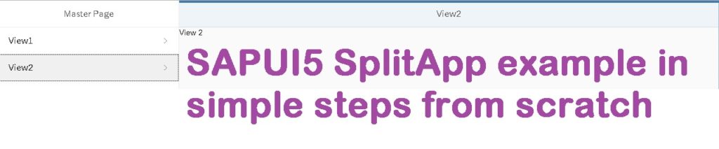 sapui5 splitapp example application