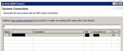 Abap on Eclipse- Create ABAP Project in Eclipse