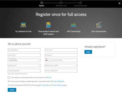 sap hana cloud trial account